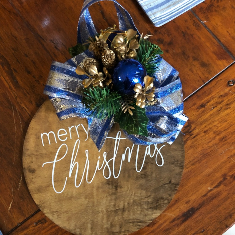 Merry Christmas and Joy decorations. $10 each